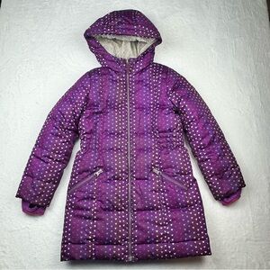 Lands' End Girls' Down Puffer Parka. Fully lined. Girls size L (6x- 7)